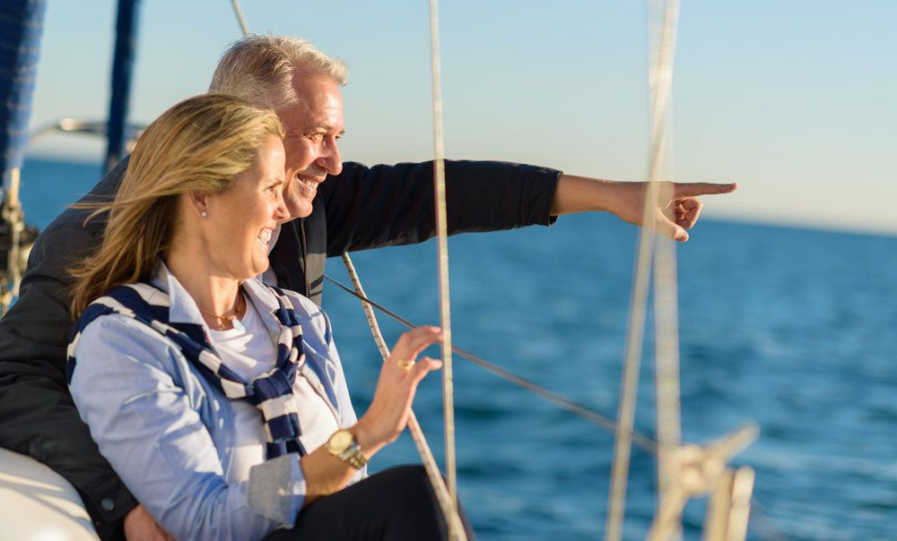 couple boating